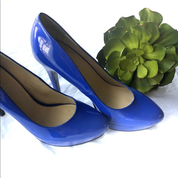 Nine West Heels Bright Blue Size 7 - Picture 2 of 6